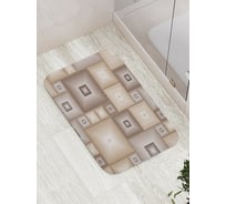 Коврик противоскользящий JoyArty "Квадратный креатив" для ванной, сауны, бассейна, bath_14474