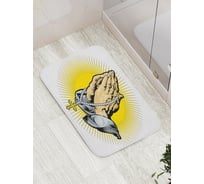 Коврик противоскользящий JoyArty "Молитва" для ванной, сауны, бассейна, bath_79797