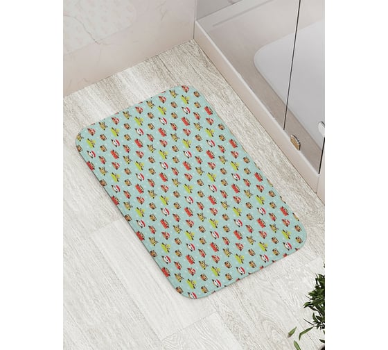 Коврик противоскользящий JoyArty "Новогодние совы" для ванной, сауны, бассейна, bath_290612 1