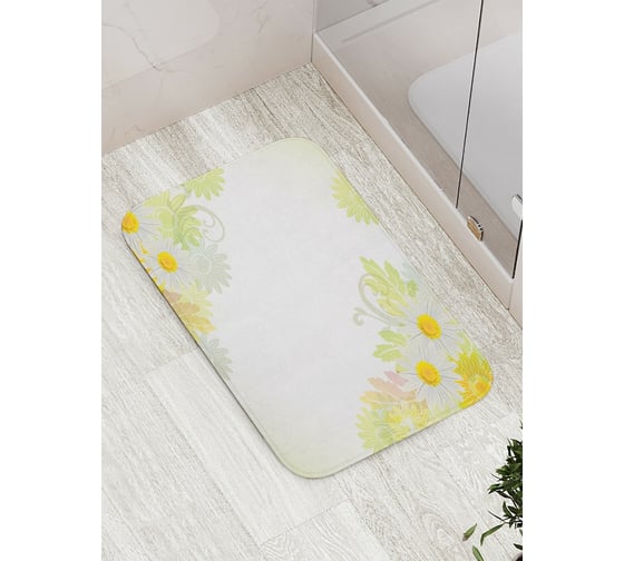 Коврик противоскользящий JoyArty "Ромашки" для ванной, сауны, бассейна, bath_26489 1