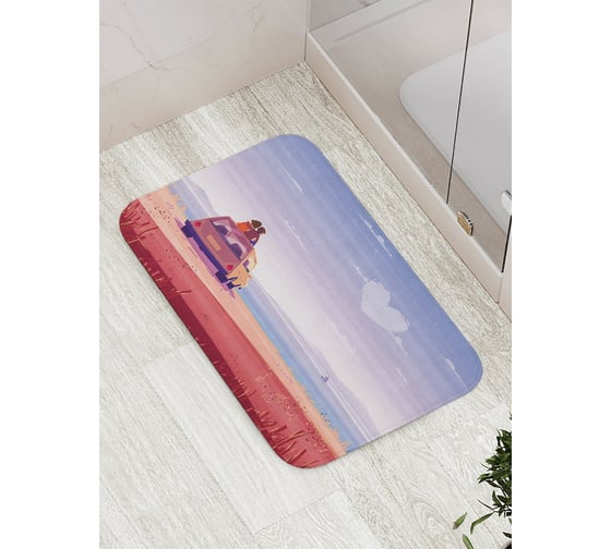 Коврик противоскользящий JoyArty "Романтика и приключения" для ванной, сауны, бассейна, bath_91978 1