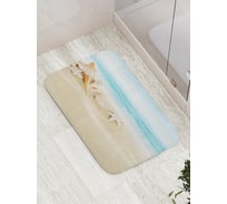 Коврик противоскользящий JoyArty "Морская звезда и ракушки на песке" для ванной, сауны, бассейна, bath_4277