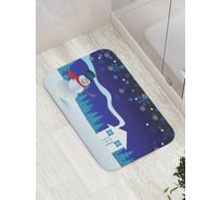 Коврик противоскользящий JoyArty "Домашний снеговик" для ванной, сауны, бассейна, bath_4546