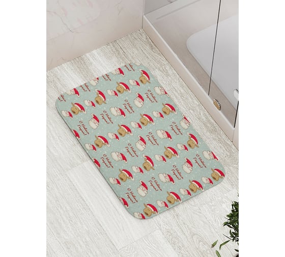 Коврик противоскользящий JoyArty "Большое поздравление" для ванной, сауны, бассейна, bath_378516 1