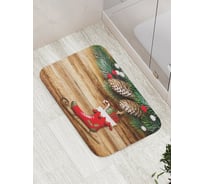 Коврик противоскользящий JoyArty "Коньки с сюрпризом" для ванной, сауны, бассейна, bath_78539