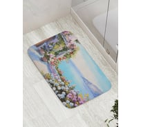 Коврик противоскользящий JoyArty "Цветочный балкон у моря" для ванной, сауны, бассейна, bath_9176