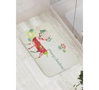 Коврик противоскользящий JoyArty "Рождественский олень" для ванной, сауны, бассейна, bath_20019