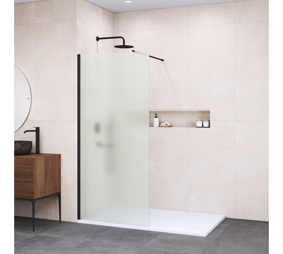 Душевая перегородка RGW 80x195 WA-002 B Чёрный/Матовое/6 мм (Easy) 35100208-24 1