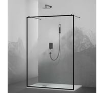 Душевая перегородка RGW 120x200 WA-017-B Чёрный/Прозрачное(Принт)/8 мм 35101712-84
