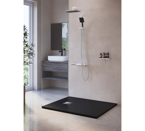 Душевой поддон RGW 70x110x2,5 ST-0117G Графит/Прямоугольный, 90 мм, каменный 16152711-02