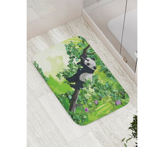 Коврик противоскользящий JoyArty "Панда" для ванной, сауны, бассейна, bath_27666