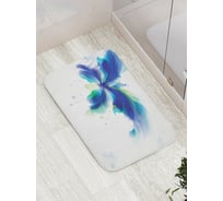 Коврик противоскользящий JoyArty "Голубая бабочка" для ванной, сауны, бассейна, bath_22201