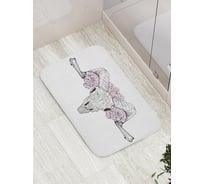 Коврик противоскользящий JoyArty "Рогатые цветы" для ванной, сауны, бассейна, bath_21368