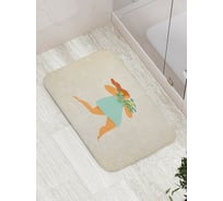 Коврик противоскользящий JoyArty "Девушка в платье с букетом" для ванной, сауны, бассейна, bath_213176