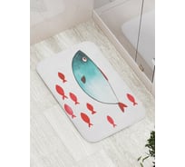 Коврик противоскользящий JoyArty "Задумчивые рыбы" для ванной, сауны, бассейна, bath_20589