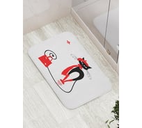 Коврик противоскользящий JoyArty "Стильная кошка" для ванной, сауны, бассейна, bath_9638