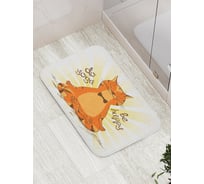 Коврик противоскользящий JoyArty "Будь счастлив" для ванной, сауны, бассейна, bath_15488