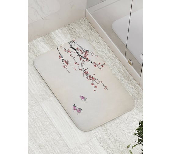 Коврик противоскользящий JoyArty "Воздух бабочек" для ванной, сауны, бассейна, bath_9110