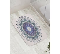 Коврик противоскользящий JoyArty "Мандала с перьями" для ванной, сауны, бассейна, bath_8772