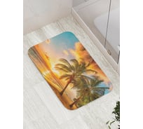 Коврик противоскользящий JoyArty "Согретые пальмы" для ванной, сауны, бассейна, bath_8183