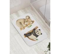 Коврик противоскользящий JoyArty "Коала и панда" для ванной, сауны, бассейна, bath_18132