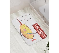 Коврик противоскользящий JoyArty "Я счастлив" для ванной, сауны, бассейна, bath_19691