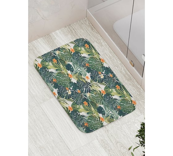 Коврик противоскользящий JoyArty "Тропический стиль" для ванной, сауны, бассейна, bath_52413 1