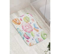 Коврик противоскользящий JoyArty "Сладости" для ванной, сауны, бассейна, bath_27066
