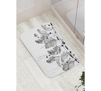 Коврик противоскользящий JoyArty "Комплект перьев" для ванной, сауны, бассейна, bath_20229