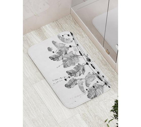 Коврик противоскользящий JoyArty "Комплект перьев" для ванной, сауны, бассейна, bath_20229 1
