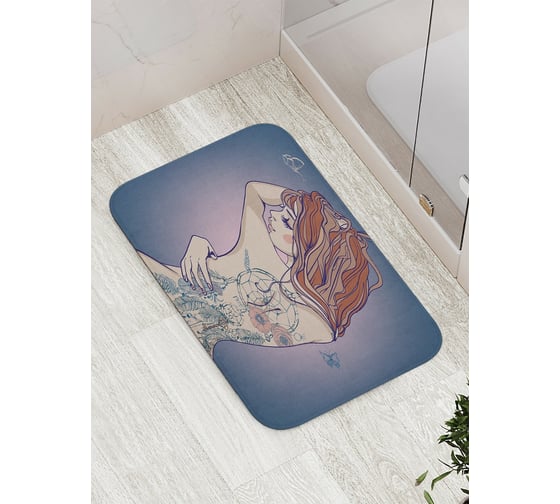 Коврик противоскользящий JoyArty "Татуировки на спине" для ванной, сауны, бассейна, bath_19082 1