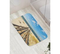 Коврик противоскользящий JoyArty "Морская тропа с ограждением" для ванной, сауны, бассейна, bath_16127