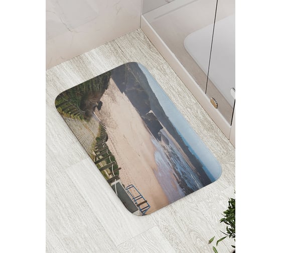 Коврик противоскользящий JoyArty "Крутой спуск к морю" для ванной, сауны, бассейна, bath_16131 1