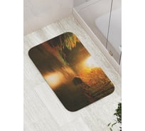 Коврик противоскользящий JoyArty "Блестящее болото" для ванной, сауны, бассейна, bath_16187