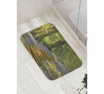 Коврик противоскользящий JoyArty "Цветочная дорога в лесу" для ванной, сауны, бассейна, bath_16435