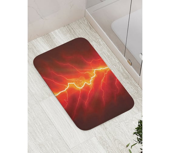 Коврик противоскользящий JoyArty "Вспышка молнии" для ванной, сауны, бассейна, bath_16290 1