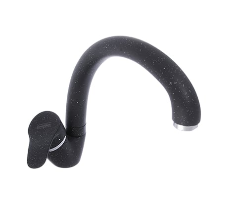 Смеситель для кухни СоюзКран, высокий излив 25 см, керамический картридж 35 мм, черный, цинк SK01-C109 567-075