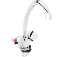 Смеситель для кухни СоюзКран поворотный излив 20 см, керамический кран-буксы 1/2, хром, цинк SK01-T207 567-065