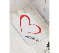 Коврик противоскользящий JoyArty "Любовное перо" для ванной, сауны, бассейна, bath_22194