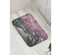 Коврик противоскользящий JoyArty "Черно-белые деревья" для ванной, сауны, бассейна, bath_9615