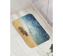 Коврик противоскользящий JoyArty "Задумчивый носорог" для ванной, сауны, бассейна, bath_10448