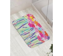 Коврик противоскользящий JoyArty "Цветочные кусты" для ванной, сауны, бассейна, bath_2960
