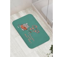 Коврик противоскользящий JoyArty "Влюбленный кот-гитарист" для ванной, сауны, бассейна, bath_53721