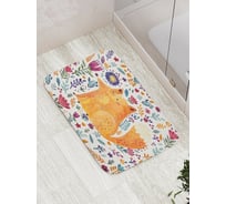 Коврик противоскользящий JoyArty "Довольная лиса" для ванной, сауны, бассейна, bath_78049