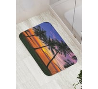 Коврик противоскользящий JoyArty "Отдых возле пальм" для ванной, сауны, бассейна, bath_2388