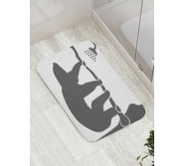 Коврик противоскользящий JoyArty "Ленивец в душе" для ванной, сауны, бассейна, bath_8366