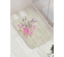 Коврик противоскользящий JoyArty "Розы и шалфей" для ванной, сауны, бассейна, bath_39835
