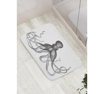 Коврик противоскользящий JoyArty "Мысли осьминога" для ванной, сауны, бассейна, bath_5274