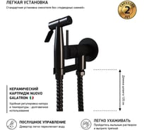 Смеситель с гигиеническим душем Изола Paini брашированный чёрный ISPZ442