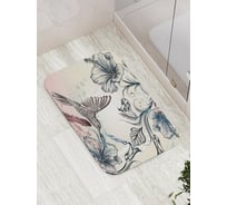 Коврик противоскользящий JoyArty "Колибри в работе" для ванной, сауны, бассейна, bath_17112